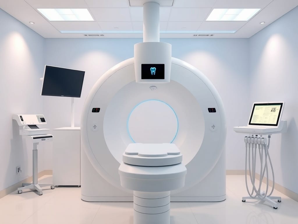 Scanner Cone Beam CBCT et radio panoramique dentaire pour le bilan radiologique avant un implant